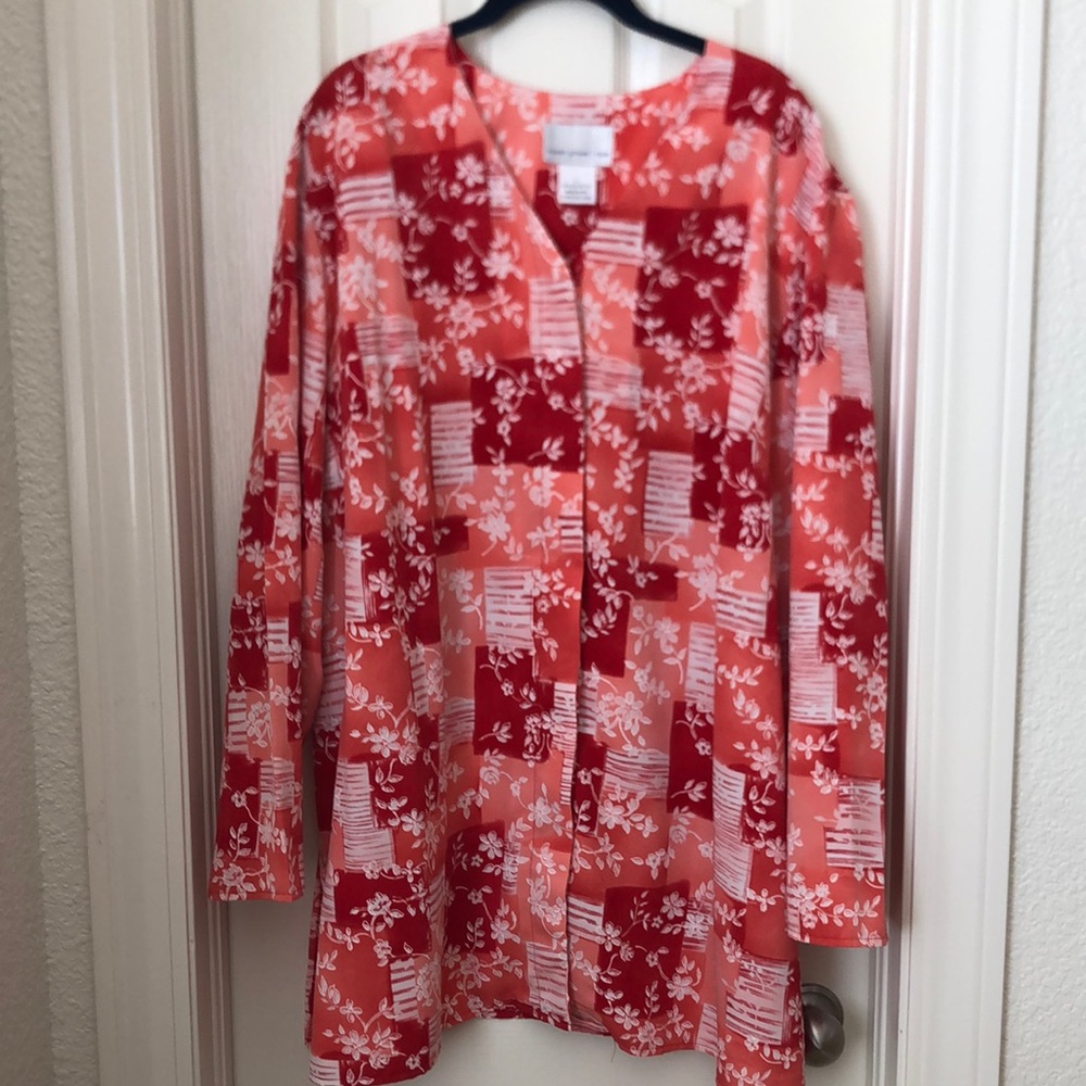 Susan Graver Woman’s Orange Blouse Size 3X
